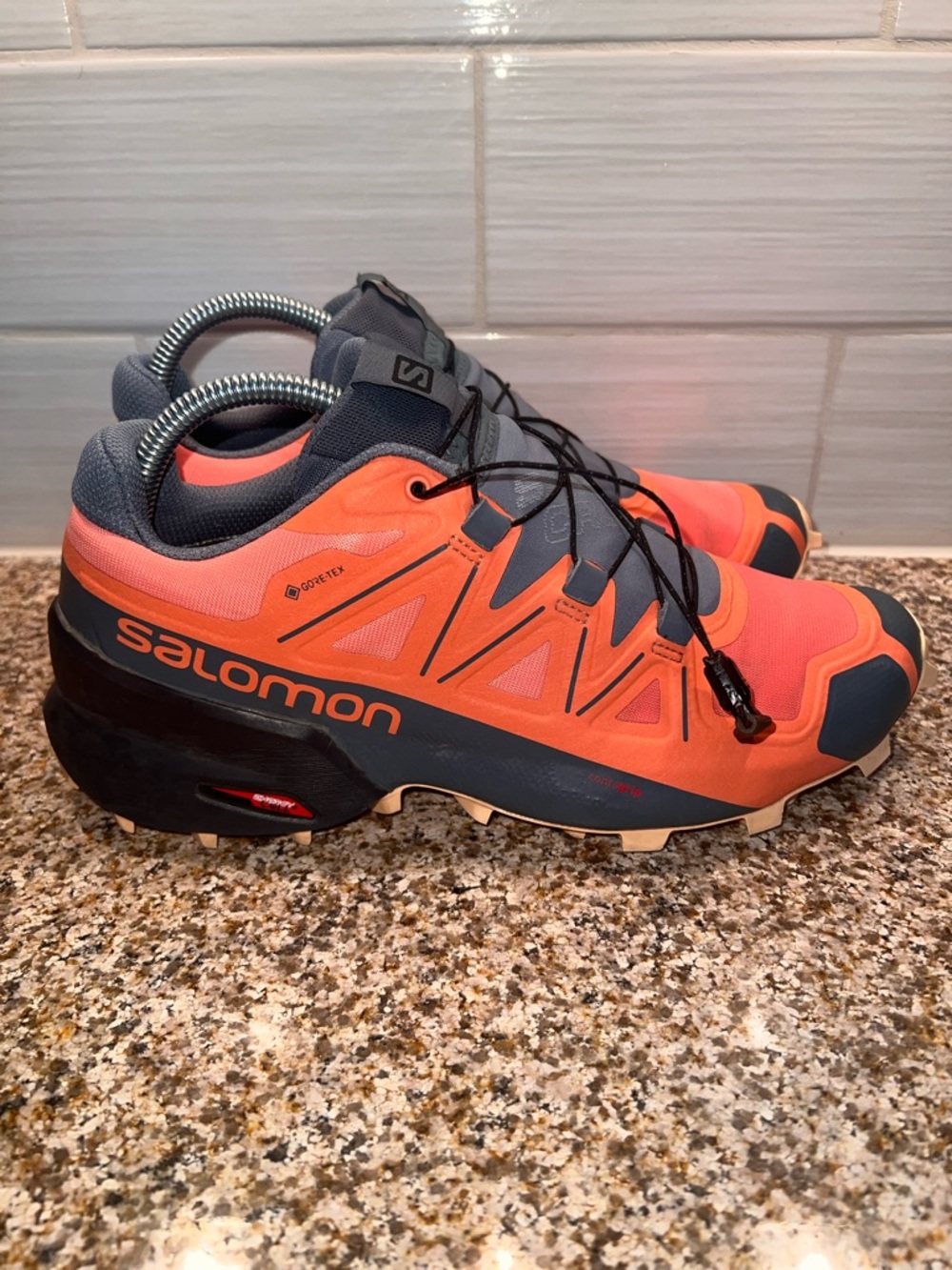 Salomon Women’s Trail Shoes - Orange and Dark Gray